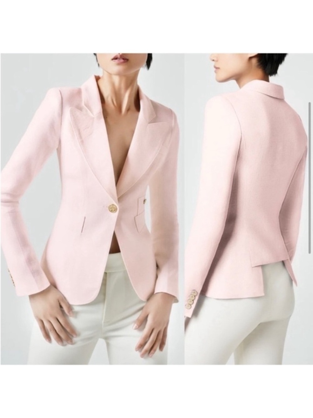 Women's Smythe Classic Duchess Tailored Blazer in Ballet Pink